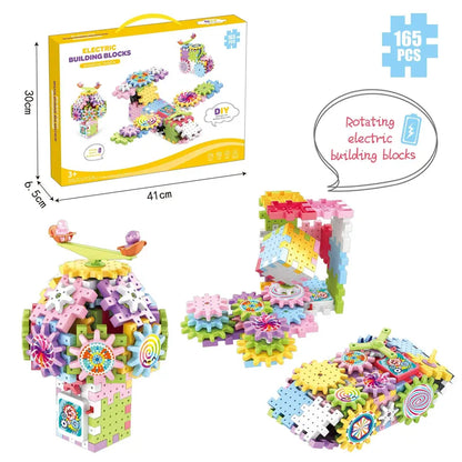 Kreativne Električne Kocke i Zupčanici – 165 Delova