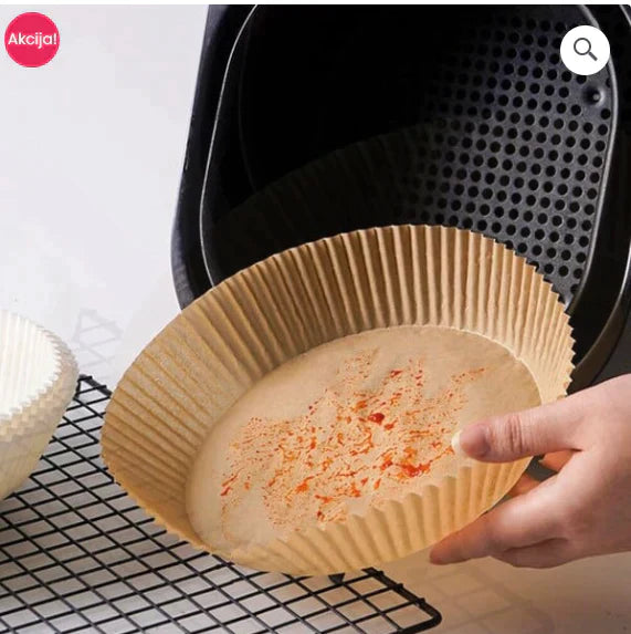 Papir za Pečenje za Air Fryer (50 Komada)