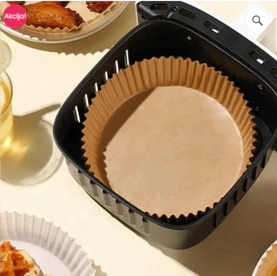 Papir za Pečenje za Air Fryer (50 Komada)
