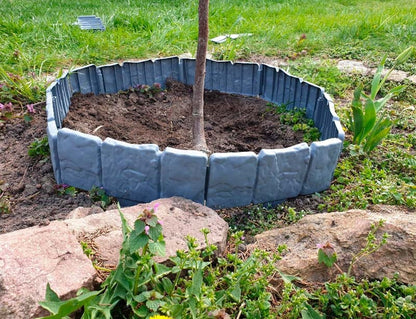 Ograda za Dvorište u Obliku Kamena (10 Kom) | MINIFENCE