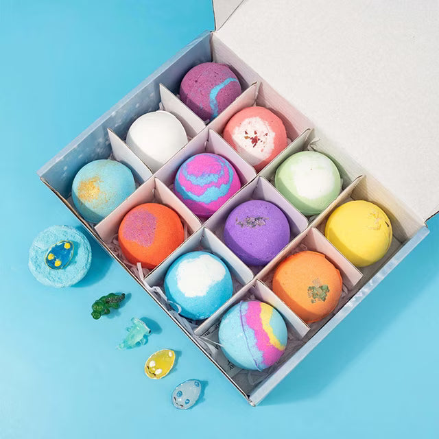 Dečije Kugle za Kupanje sa Igračkom Iznenađenja (12 Komada) | BATHJOY