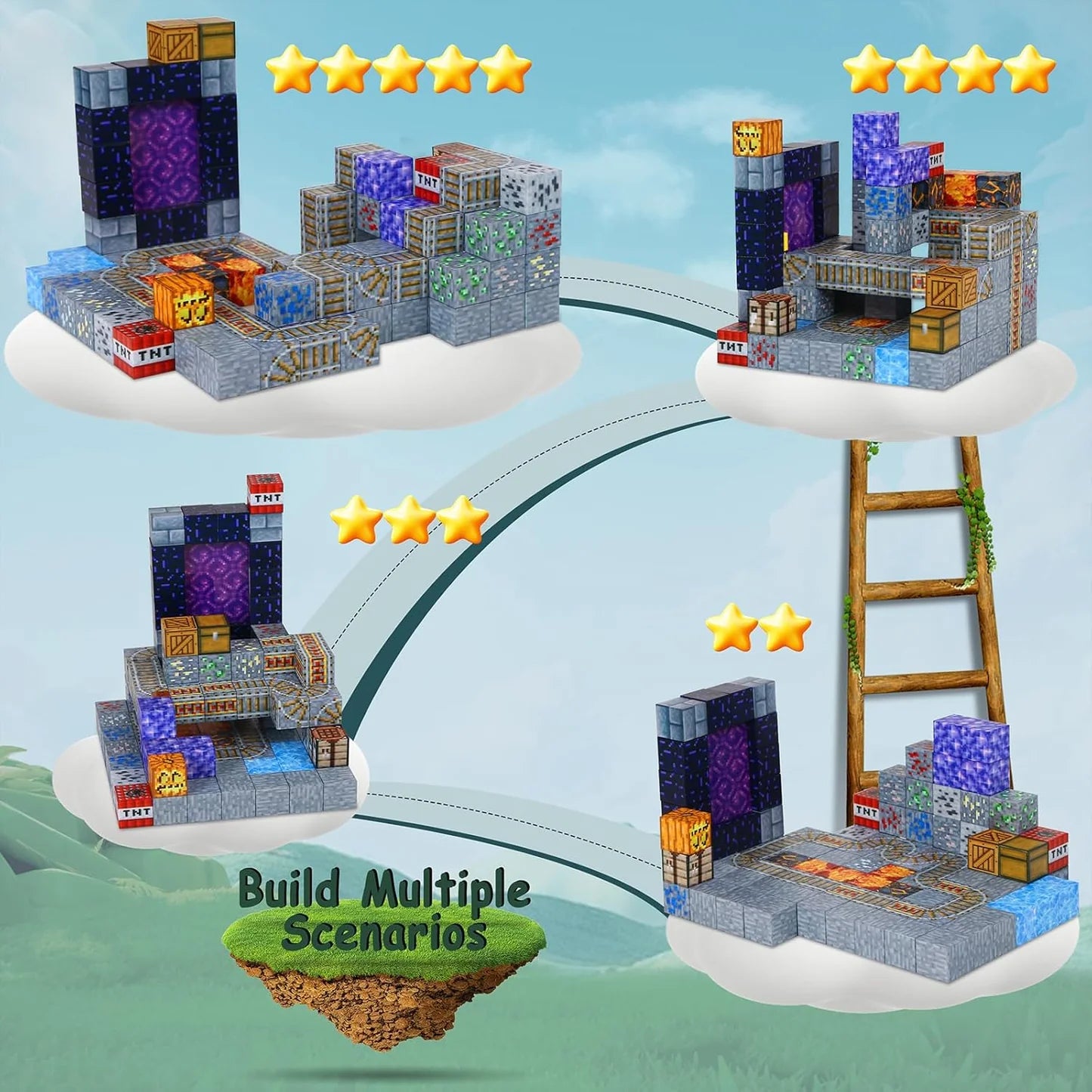 Minecraft Magnetne Kocke – Creative World Setovi (76 i 192 Dela)