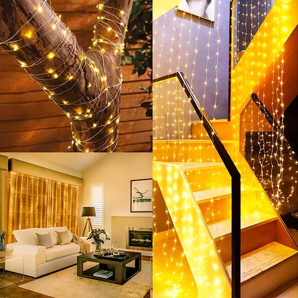 Novogodišnja LED Svetla za Zavesu 3 x 3m