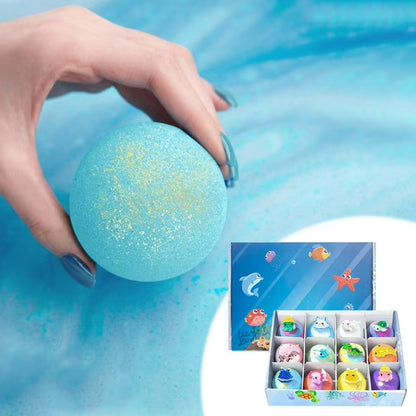 Dečije Kugle za Kupanje sa Igračkom Iznenađenja (12 Komada) | BATHJOY