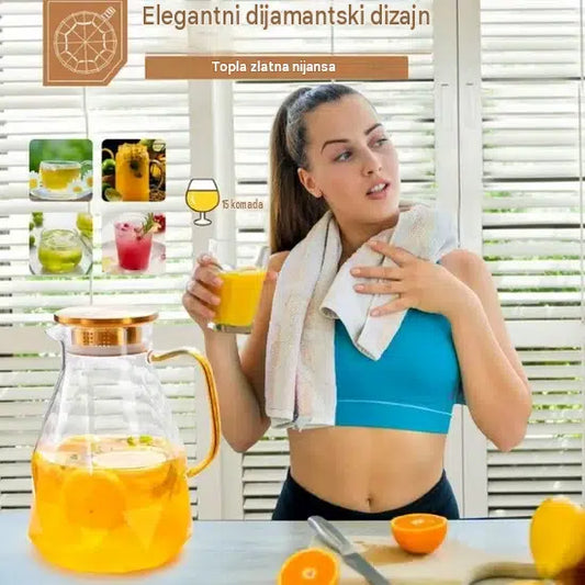 Stakleni Bokal sa Izlivom za Precizno Sipanje 2,2 L