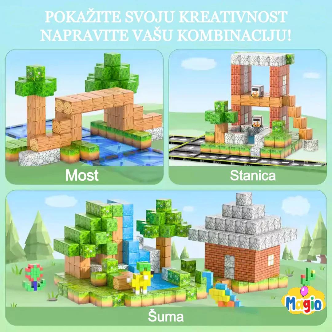 Minecraft Magnetne Kocke – Creative World Setovi (76 i 192 Dela)
