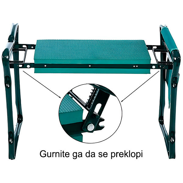 Višenamenska Klupica za Rad u Bašti | KNEEBENCH