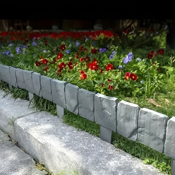 Ograda za Dvorište u Obliku Kamena (10 Kom) | MINIFENCE