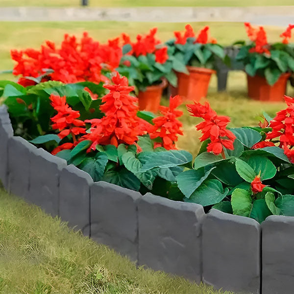 Ograda za Dvorište u Obliku Kamena (10 Kom) | MINIFENCE