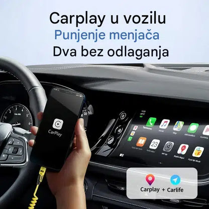4 u 1 Uvlačivi Kabl za Brzo Punjenje – 65W, USB-C + Lightning