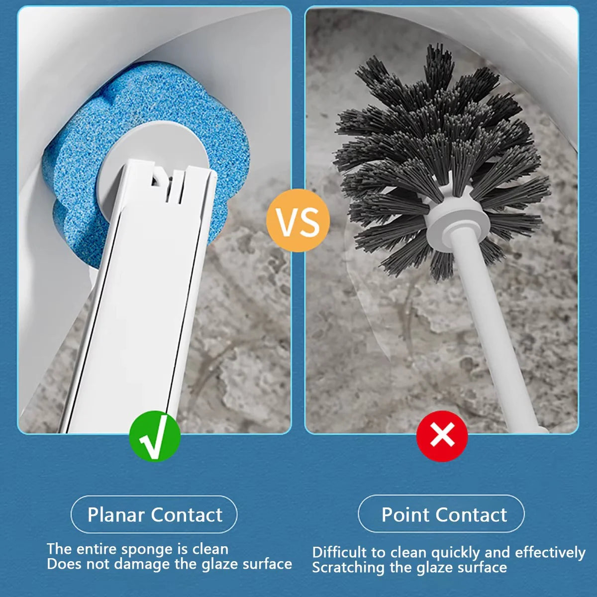 Set za Čišćenje WC Šolje sa Sunđerima (8 Komada)