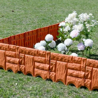 Ograda za Baštu sa Efektom Cigle (6 Kom) | TERRABARIC