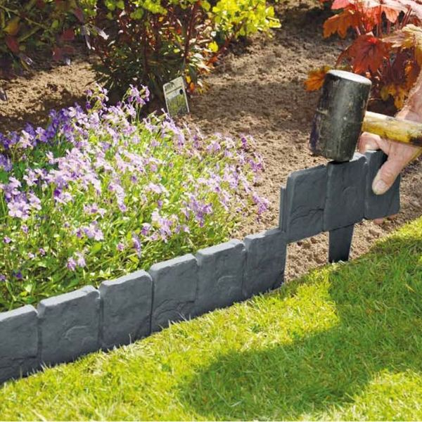 Ograda za Dvorište u Obliku Kamena (10 Kom) | MINIFENCE