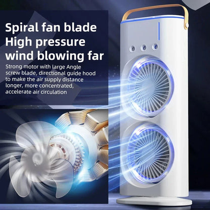 Prenosivi Dupli Ventilator sa Magla Sistemom