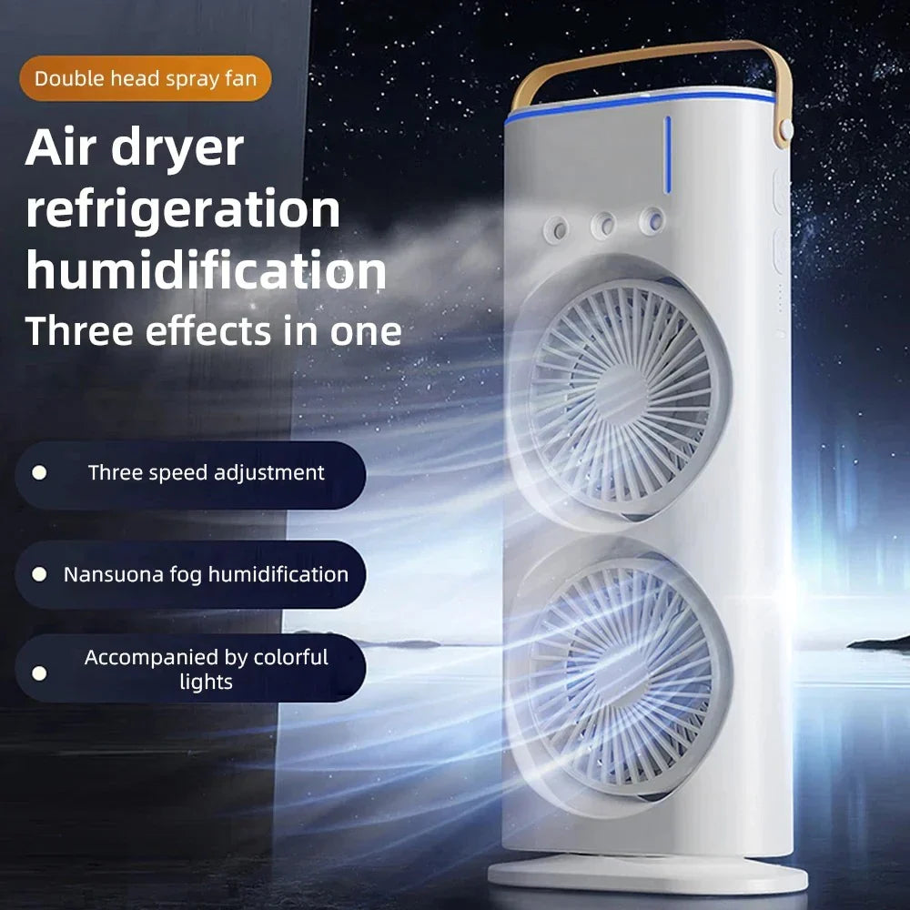 Prenosivi Dupli Ventilator sa Magla Sistemom
