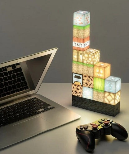 Minecraft USB LED Lampa sa Svetlećim Kockicama