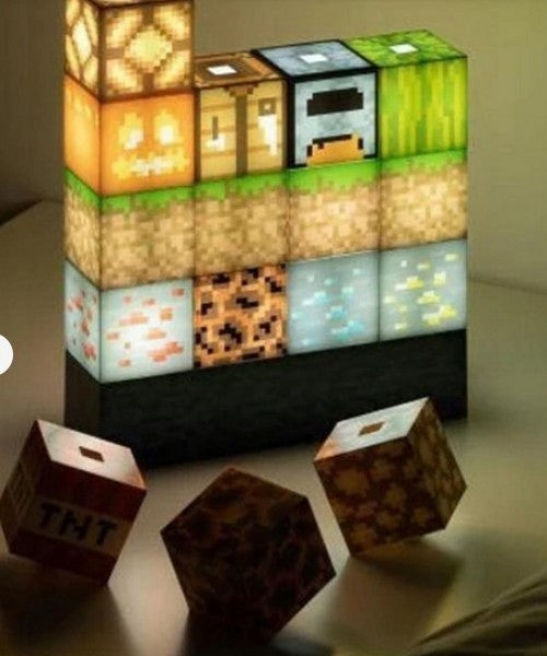 Minecraft USB LED Lampa sa Svetlećim Kockicama
