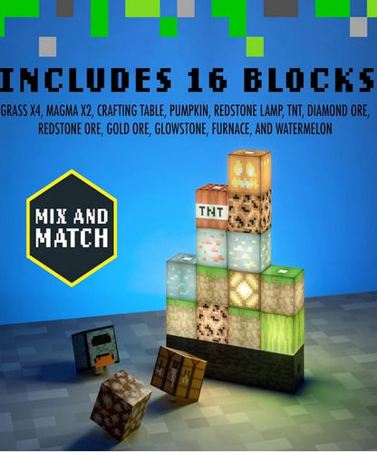 Minecraft USB LED Lampa sa Svetlećim Kockicama