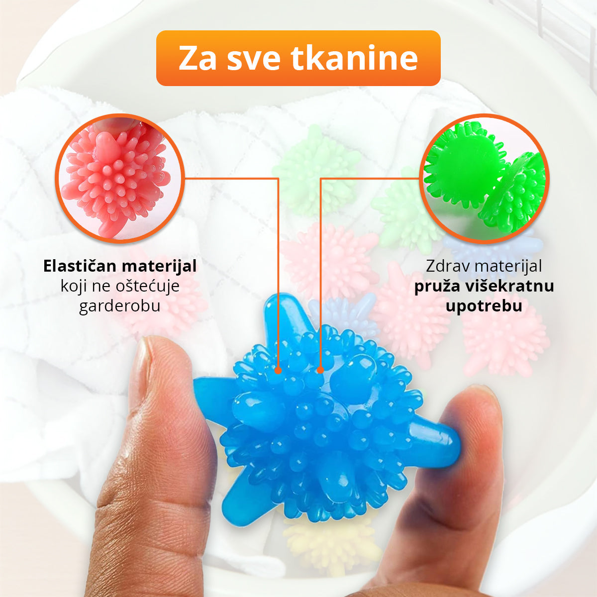 Kuglice za Pranje i Sušenje Veša – Bez Gužvanja (12 Kom)